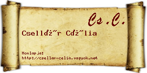 Csellár Célia névjegykártya